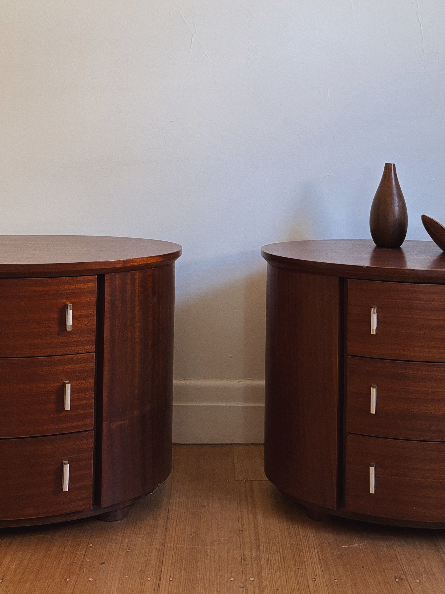00s Oval Bedside Tables