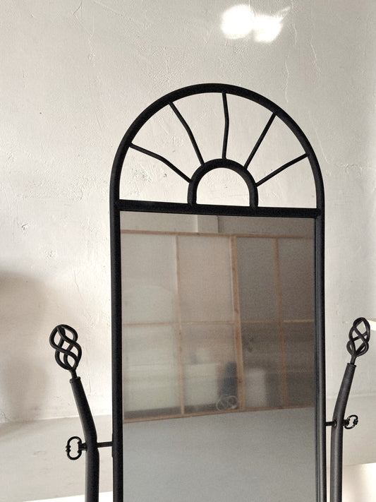 Embellished Steel Standing Mirror