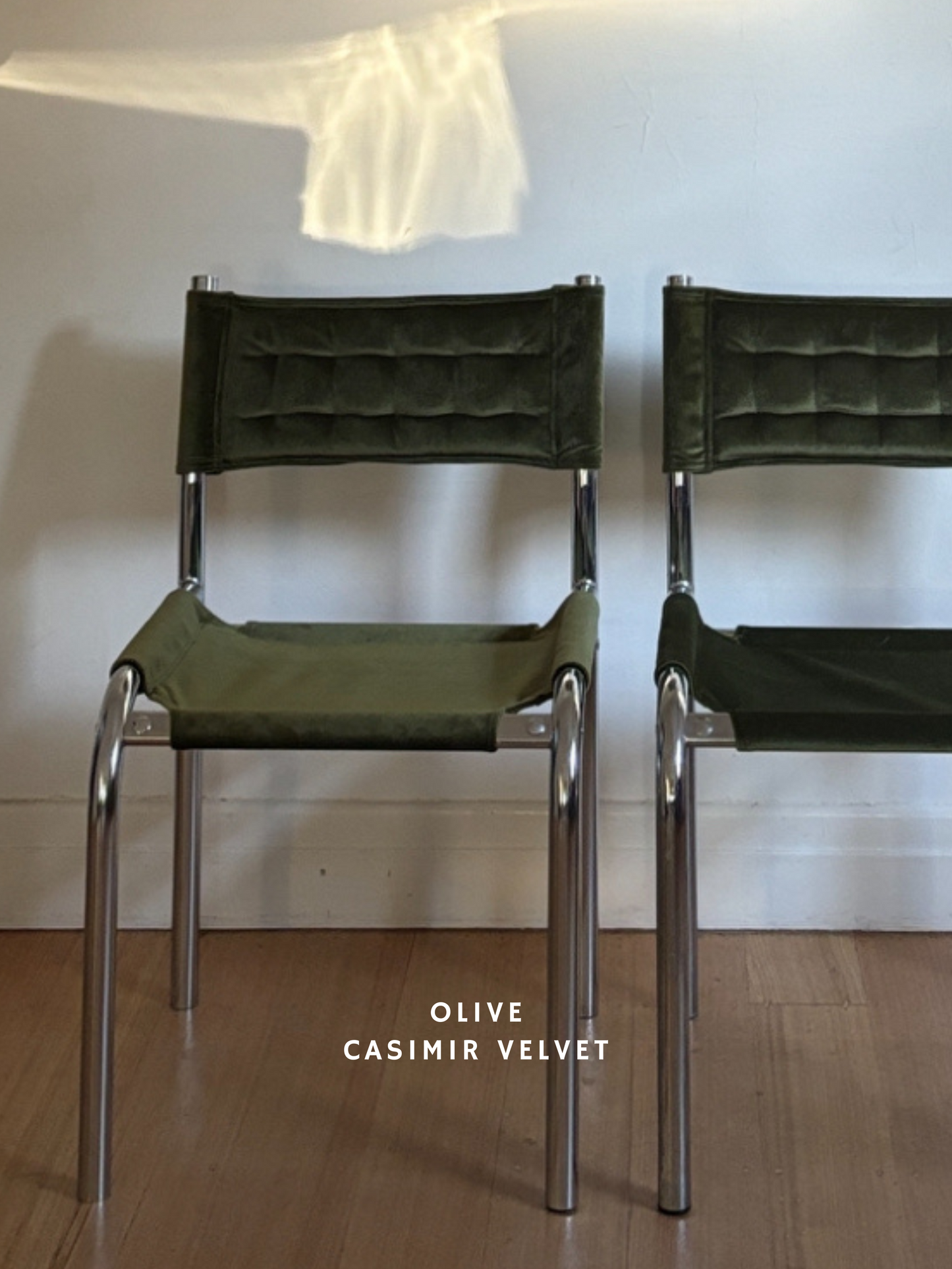 *CUSTOM* Set x 4 Chrome Curve Back Chairs