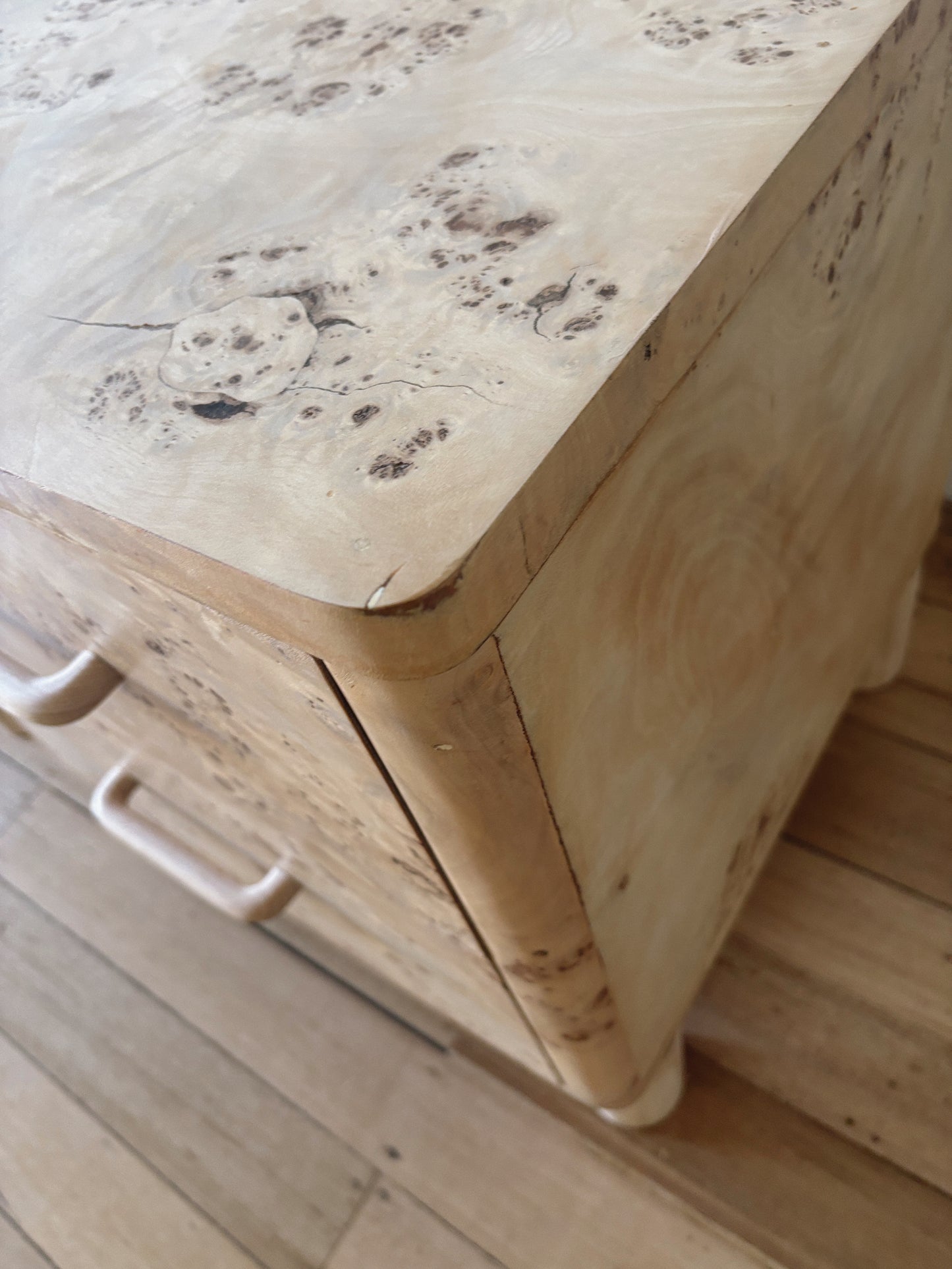Light Burl bedside tables