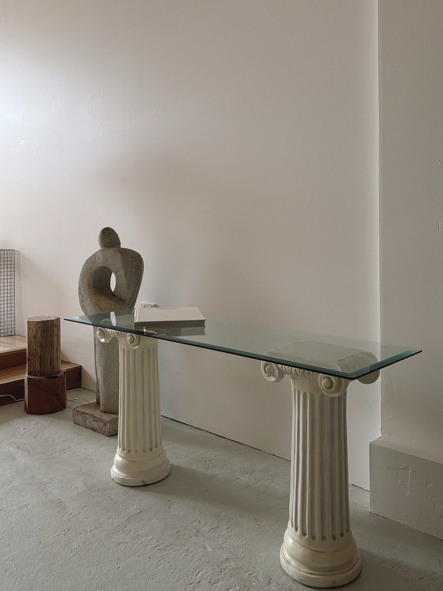 Post Mod Column Console Table