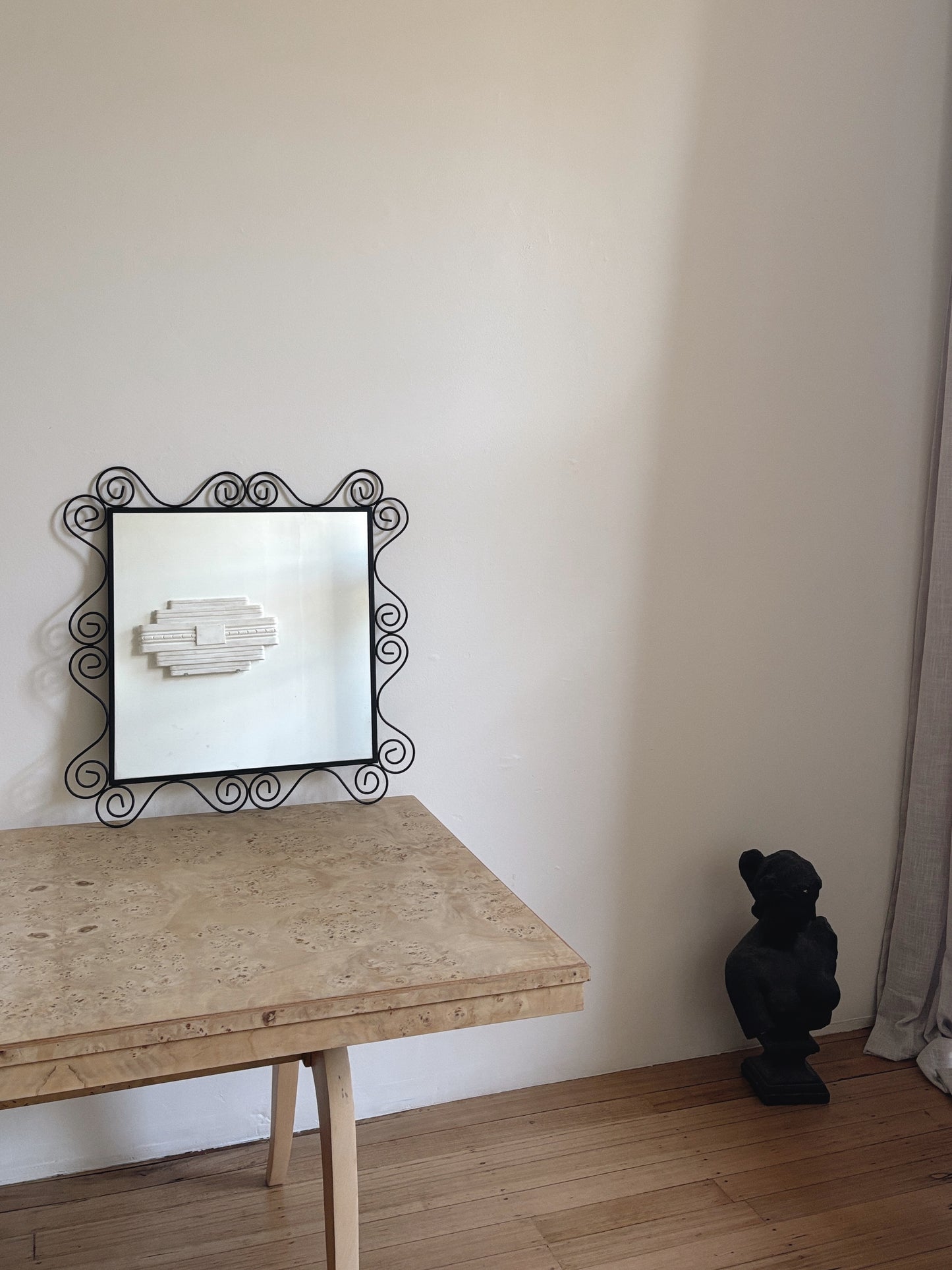 Black Spiral Mirror