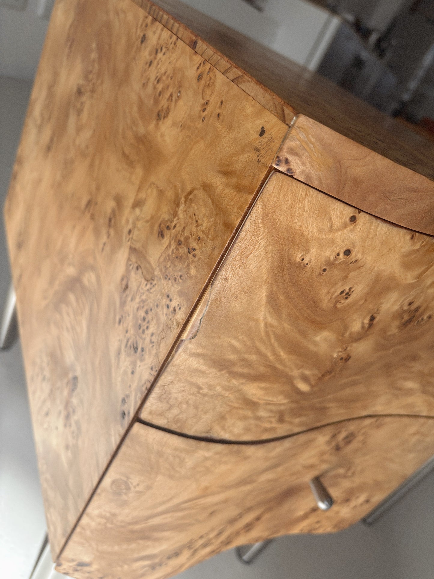 Curvy Burl Bedside Tables