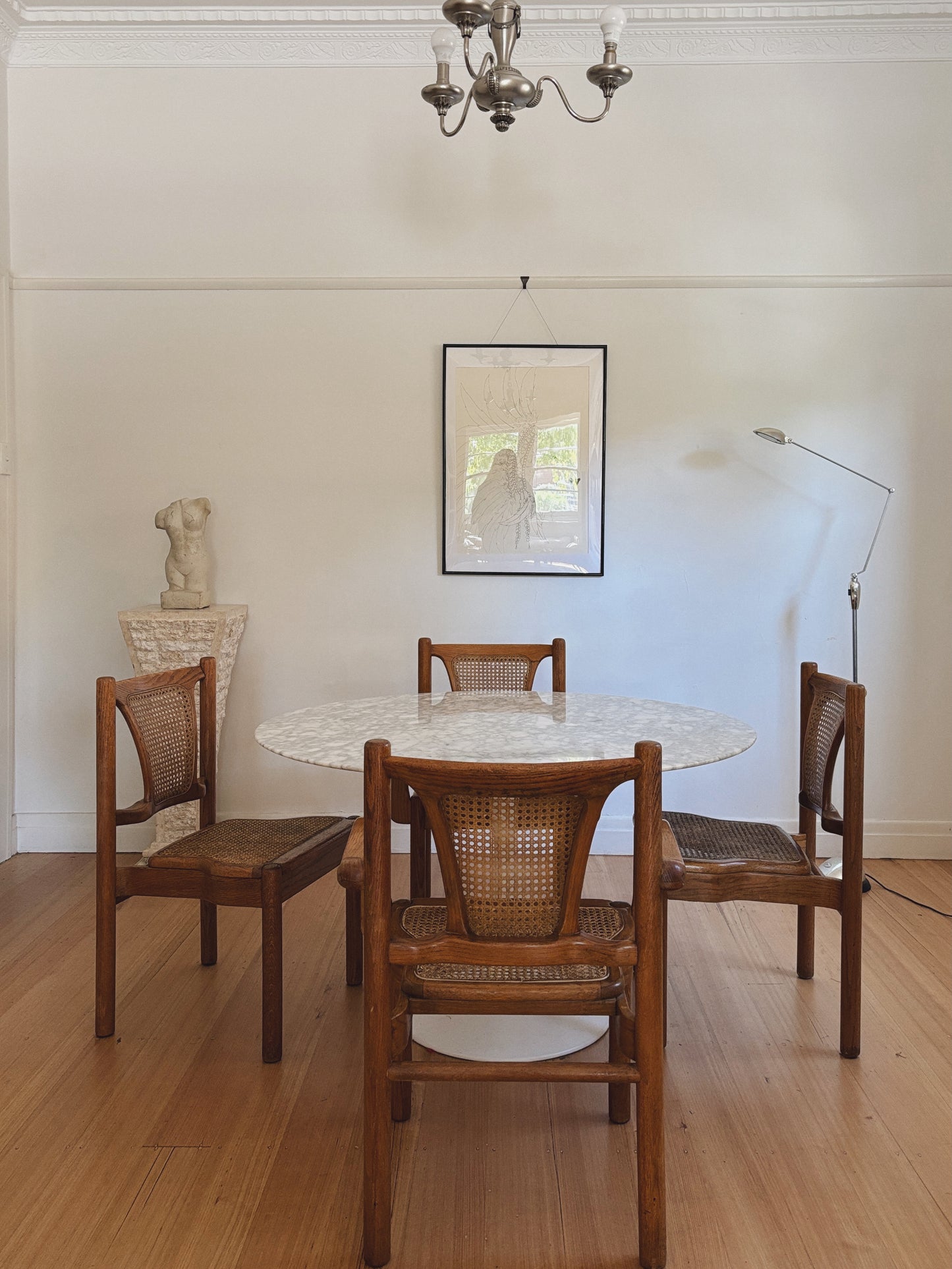 Set 6 Rattan Bentwood Chairs