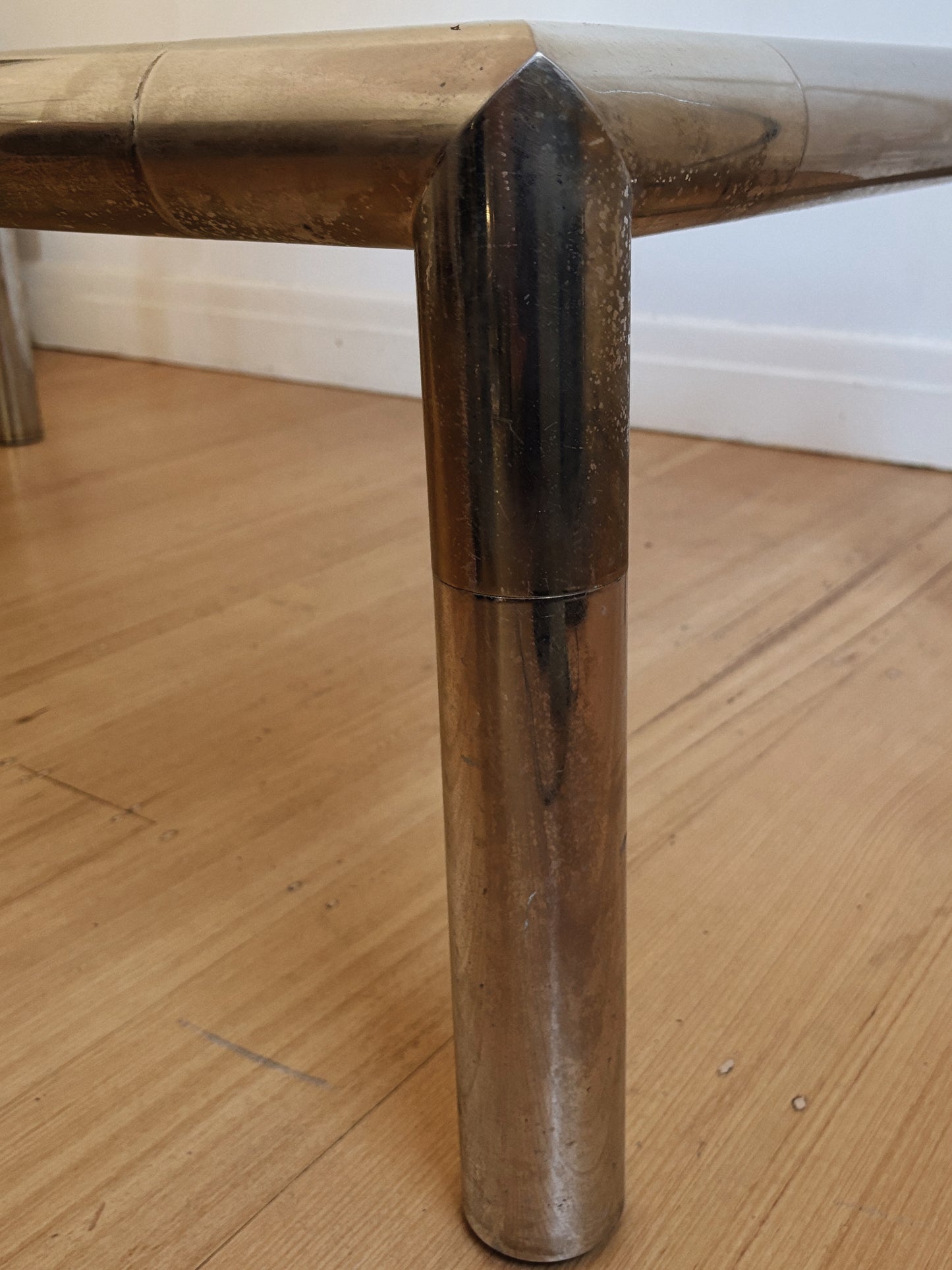 Vintage Chunky Chrome Coffee Table