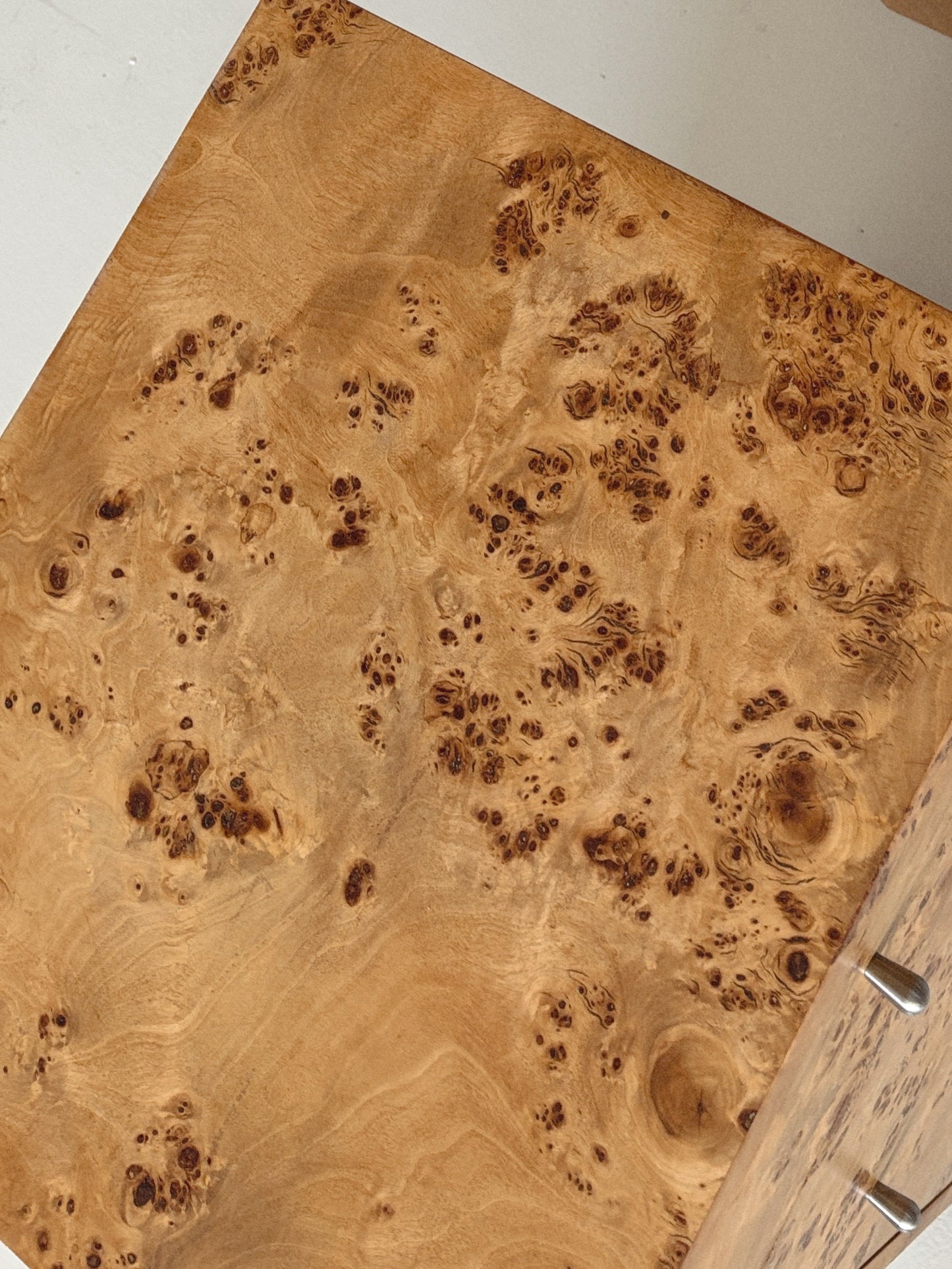 Rectangular Burl Bedside Tables
