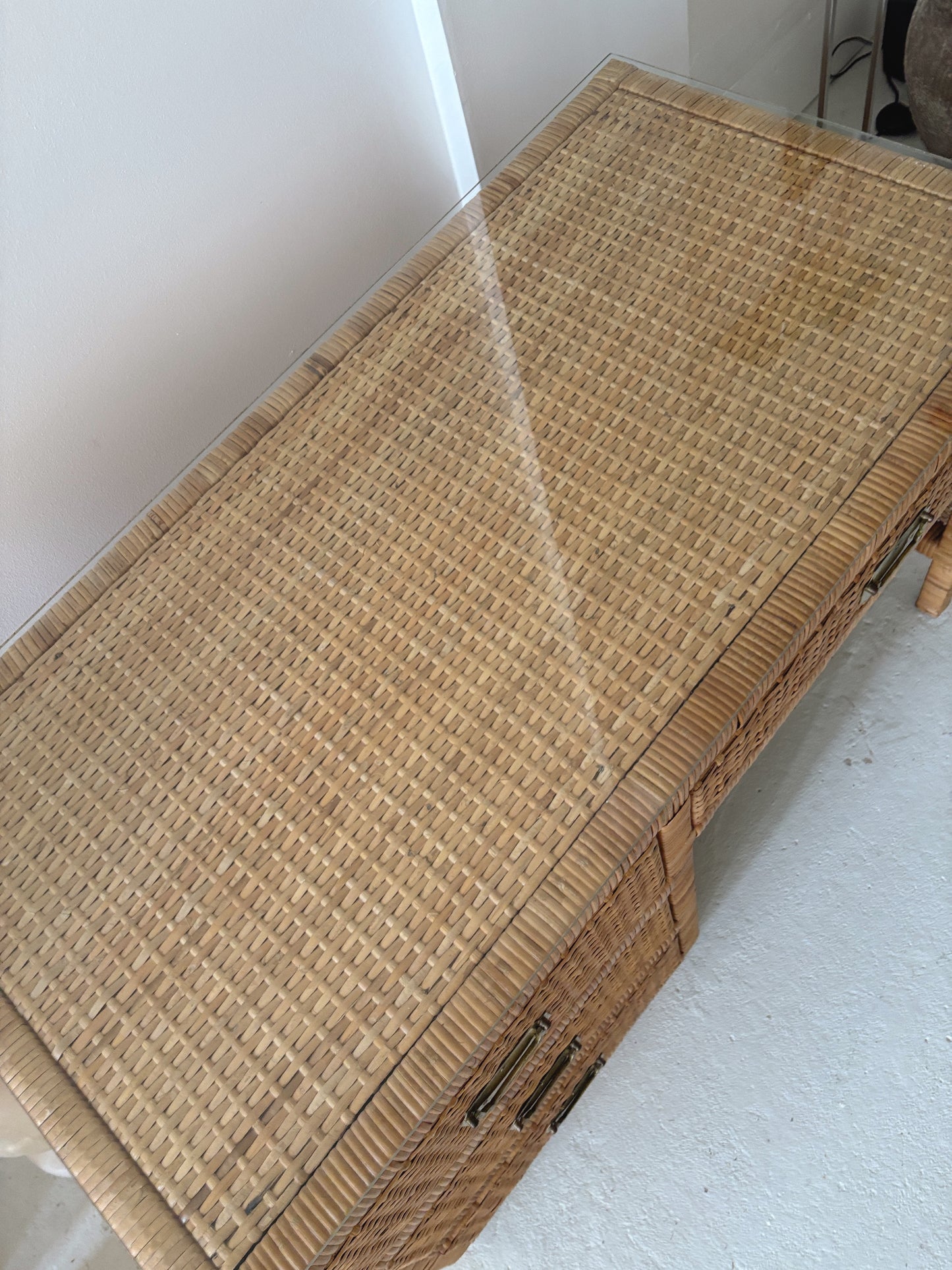 1970s Rattan Desk