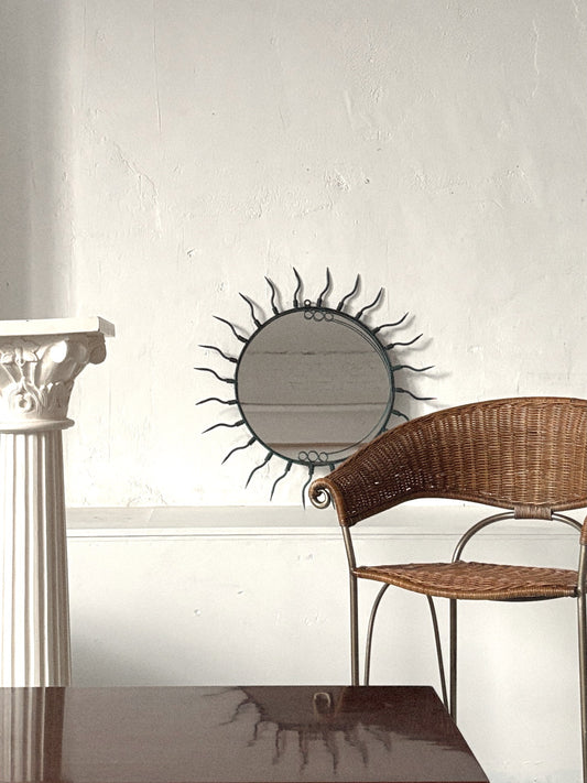 Wrought Iron Sun Mirror