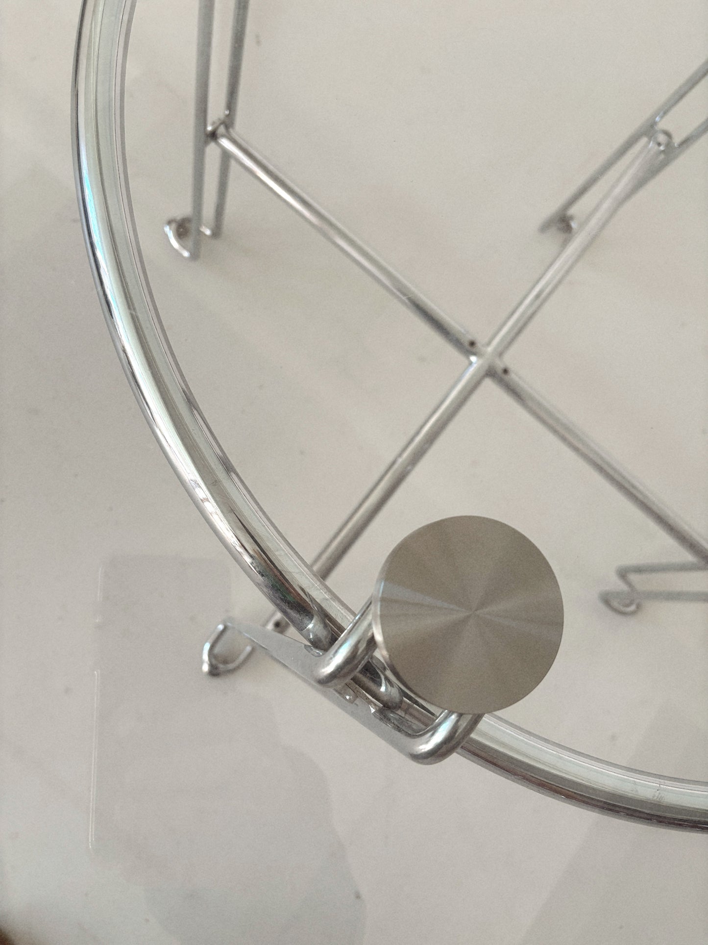 Chrome + Glass Table