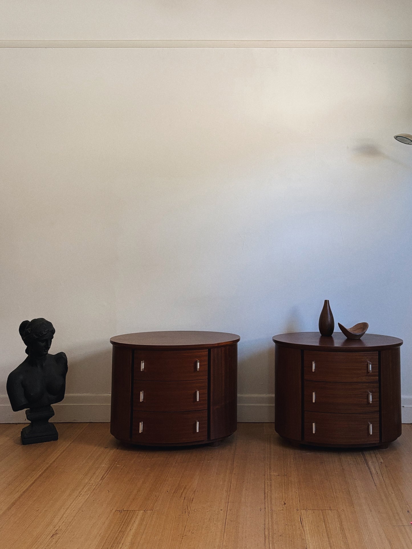 00s Oval Bedside Tables