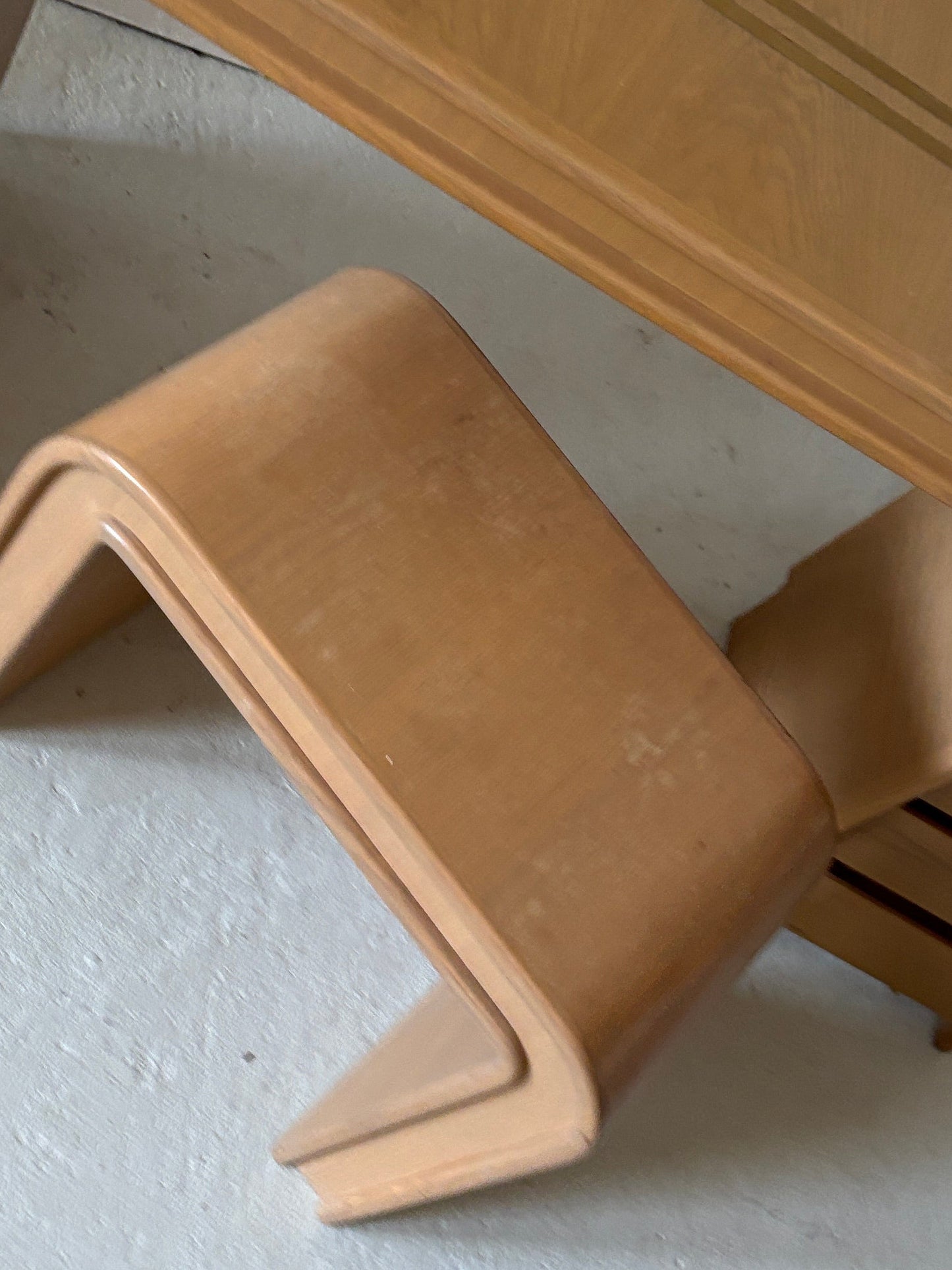 Custom 1980s Brass Inlay Desk + Stool