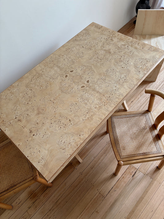 1960s Burl Dining Table