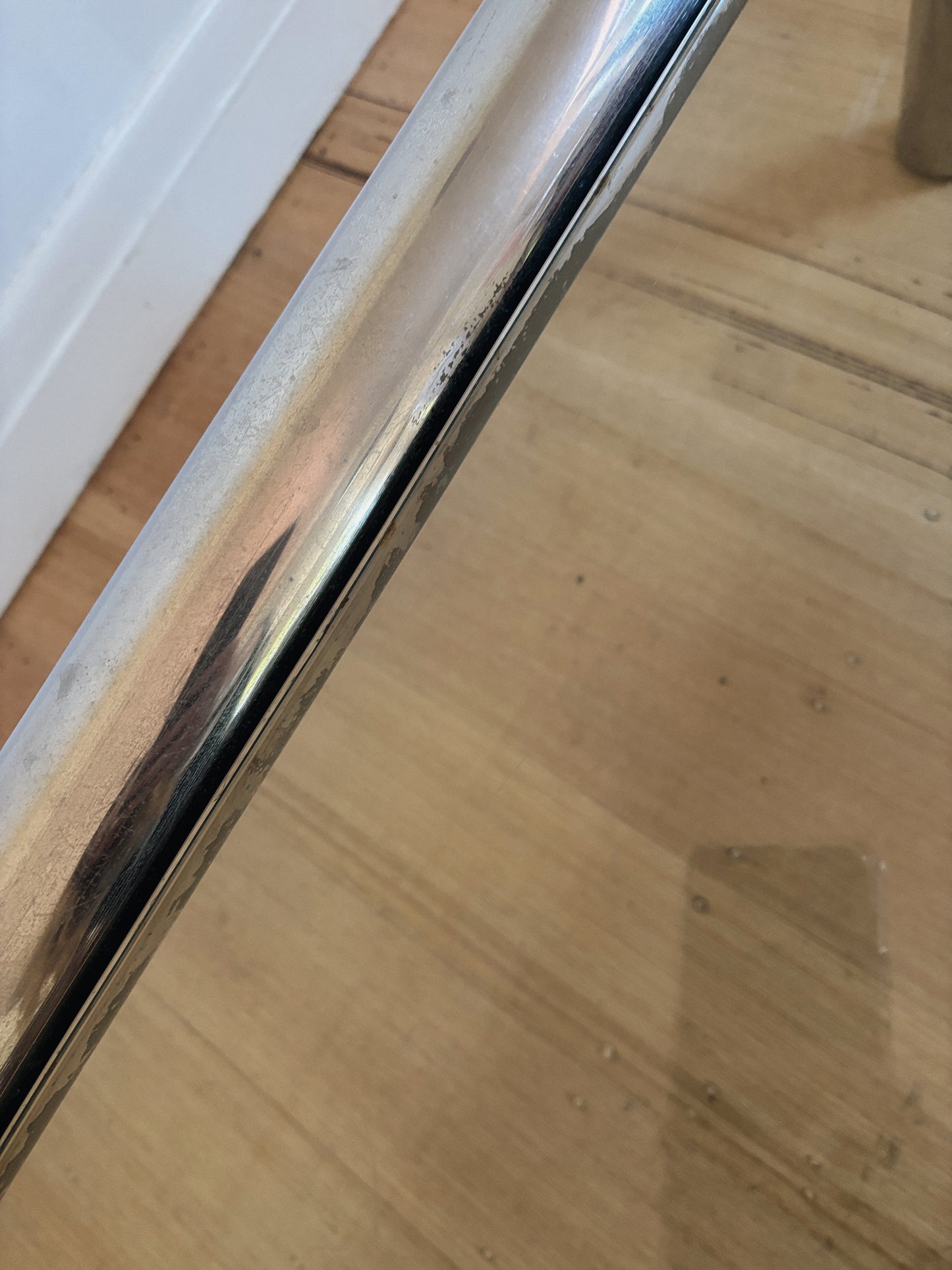 Vintage Chunky Chrome Coffee Table