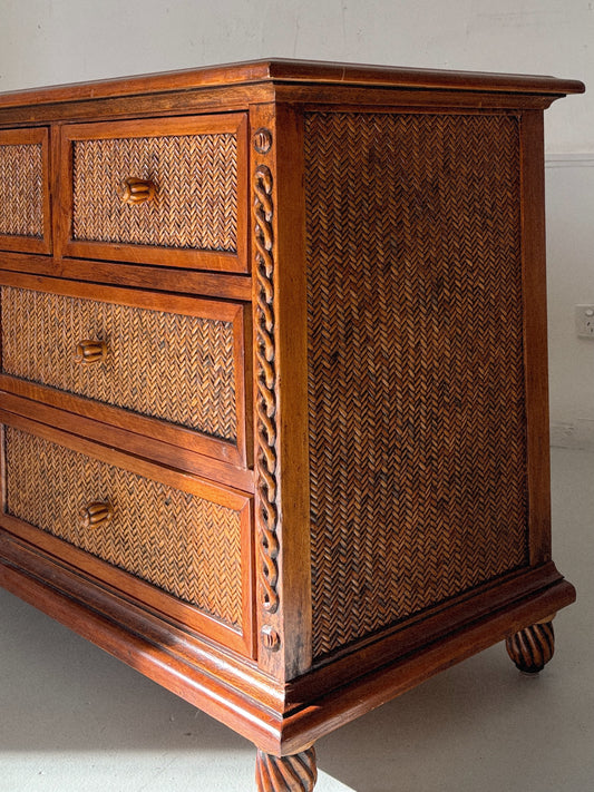Rattan + Timber Sideboard