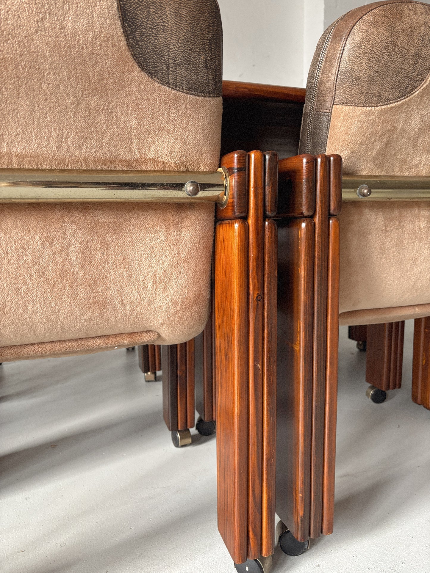 1970s Post + Rail 6 Seat Dining Setting