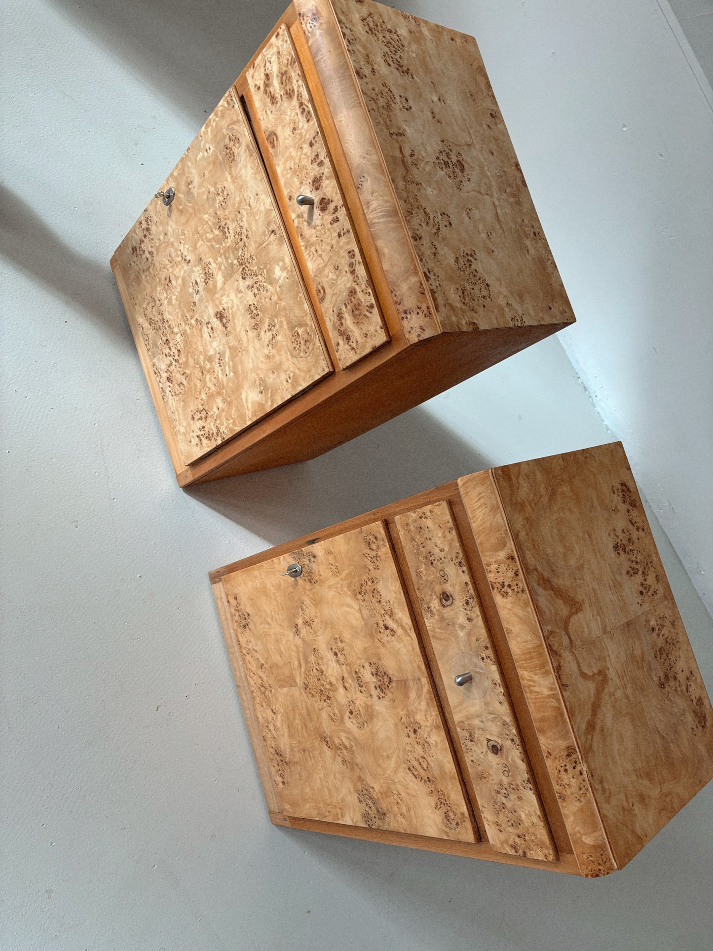 1950s Burl Bedside Tables