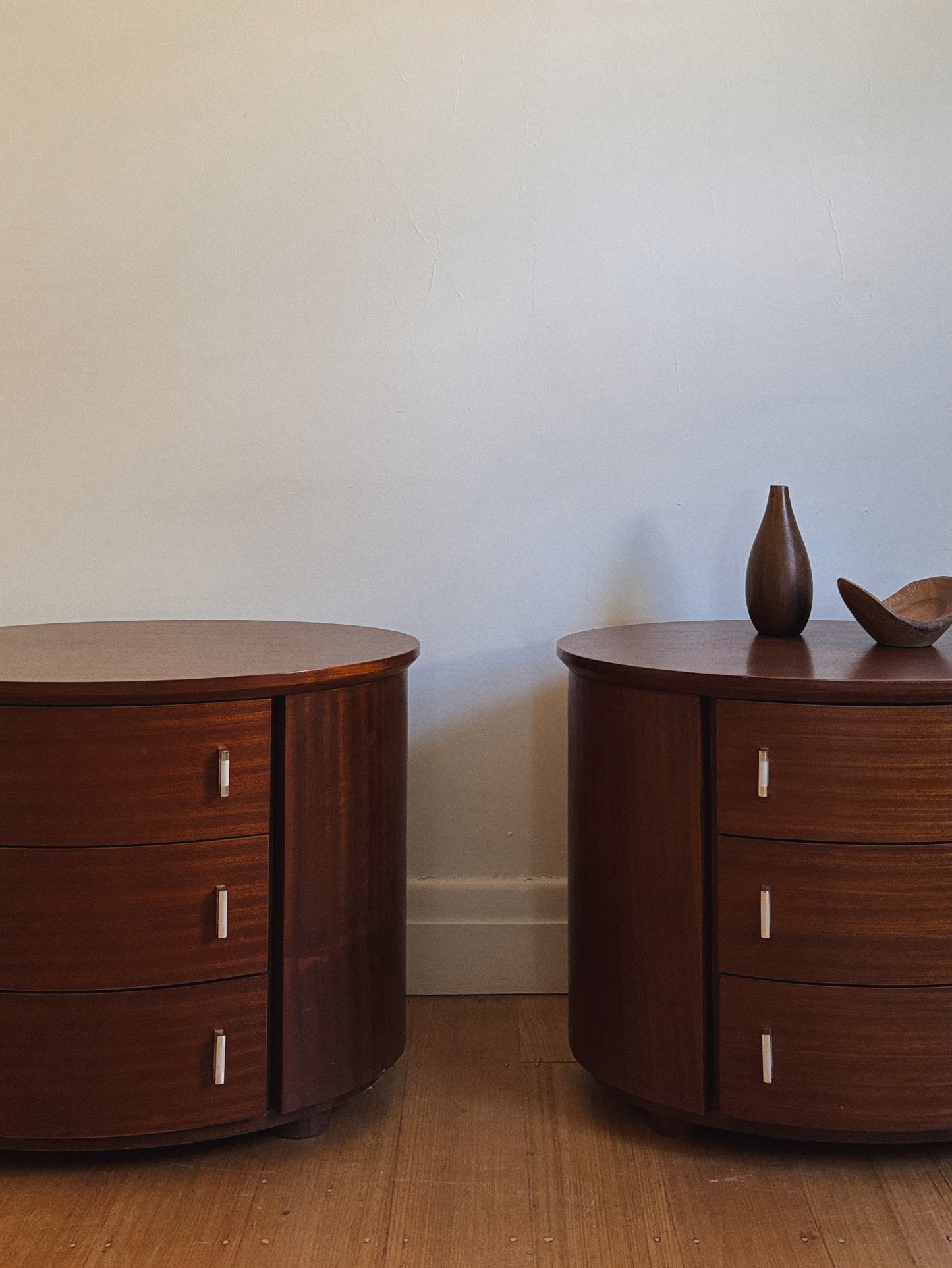 00s Oval Bedside Tables