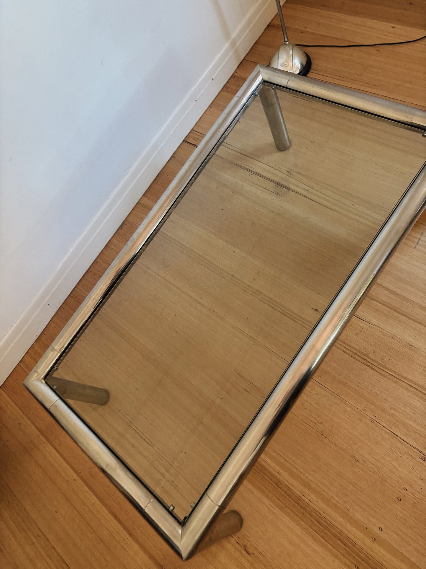 Vintage Chunky Chrome Coffee Table