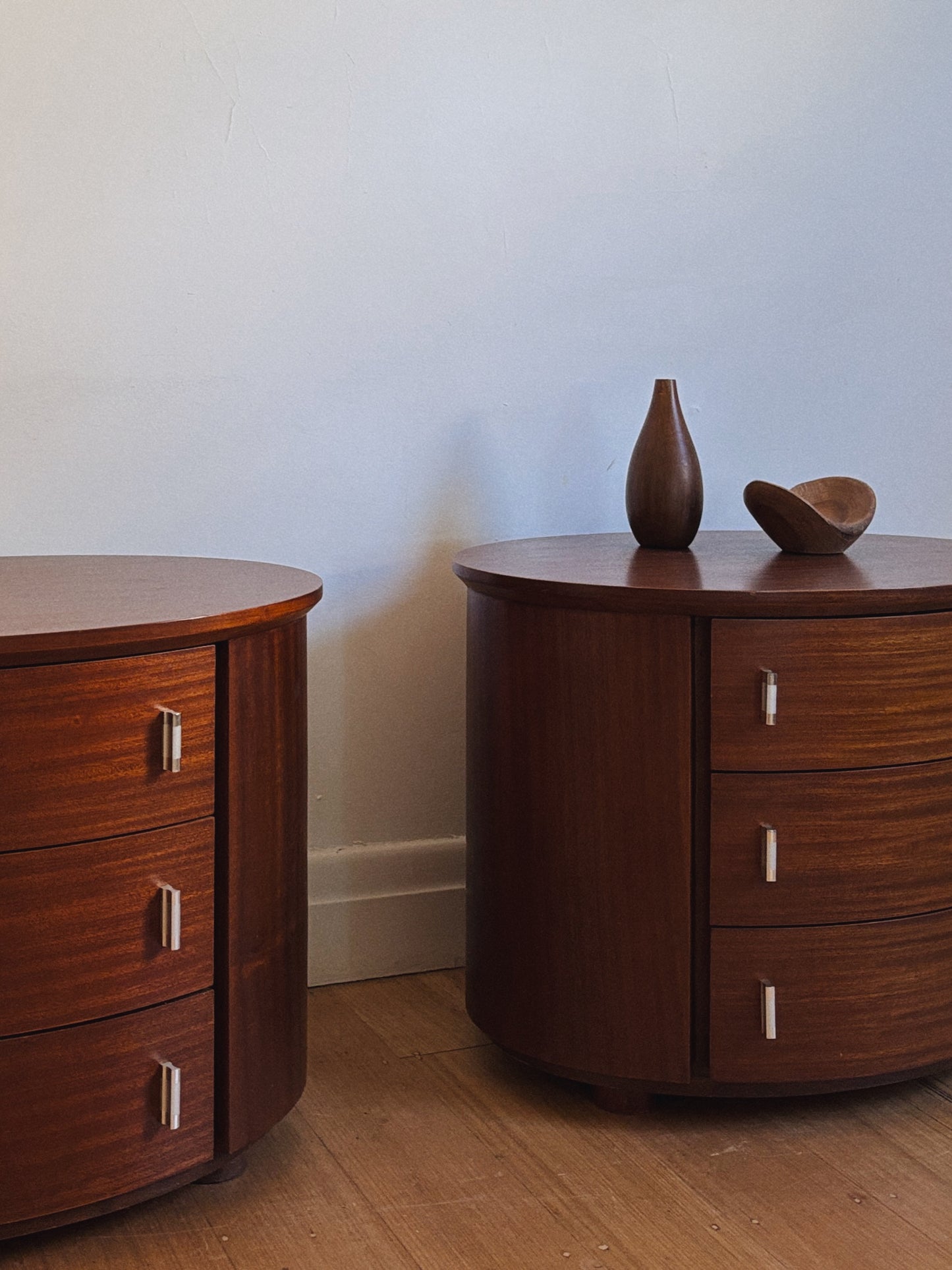 00s Oval Bedside Tables