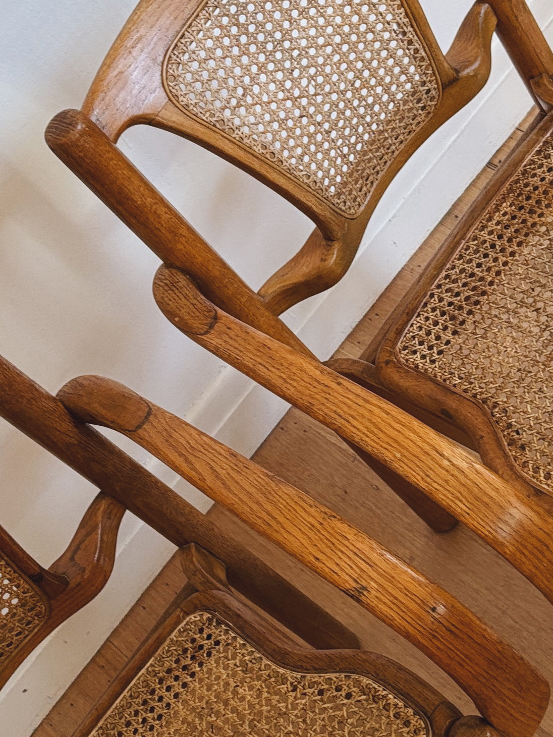 Set 6 Rattan Bentwood Chairs