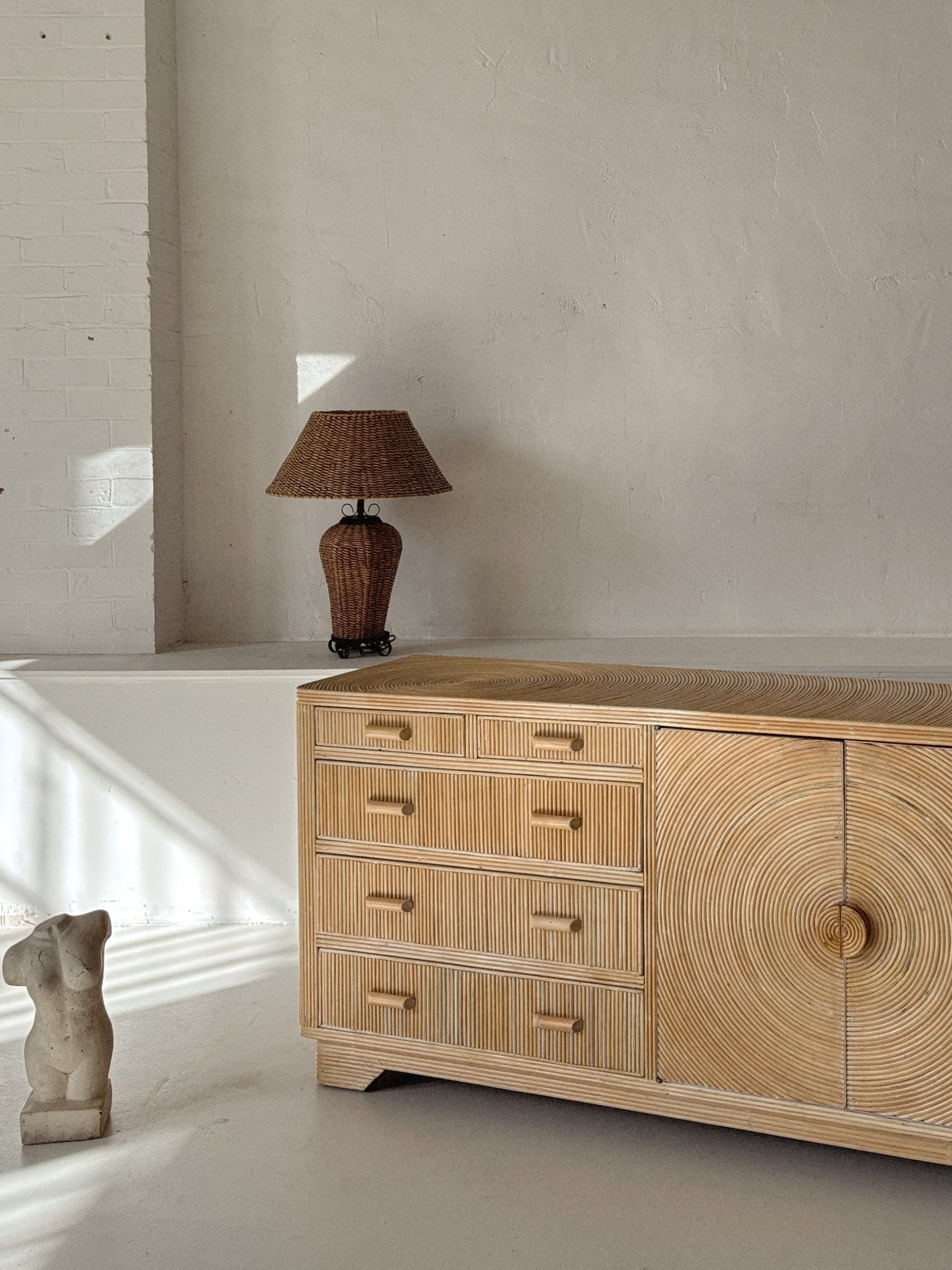 Vintage Bamboo Sideboard