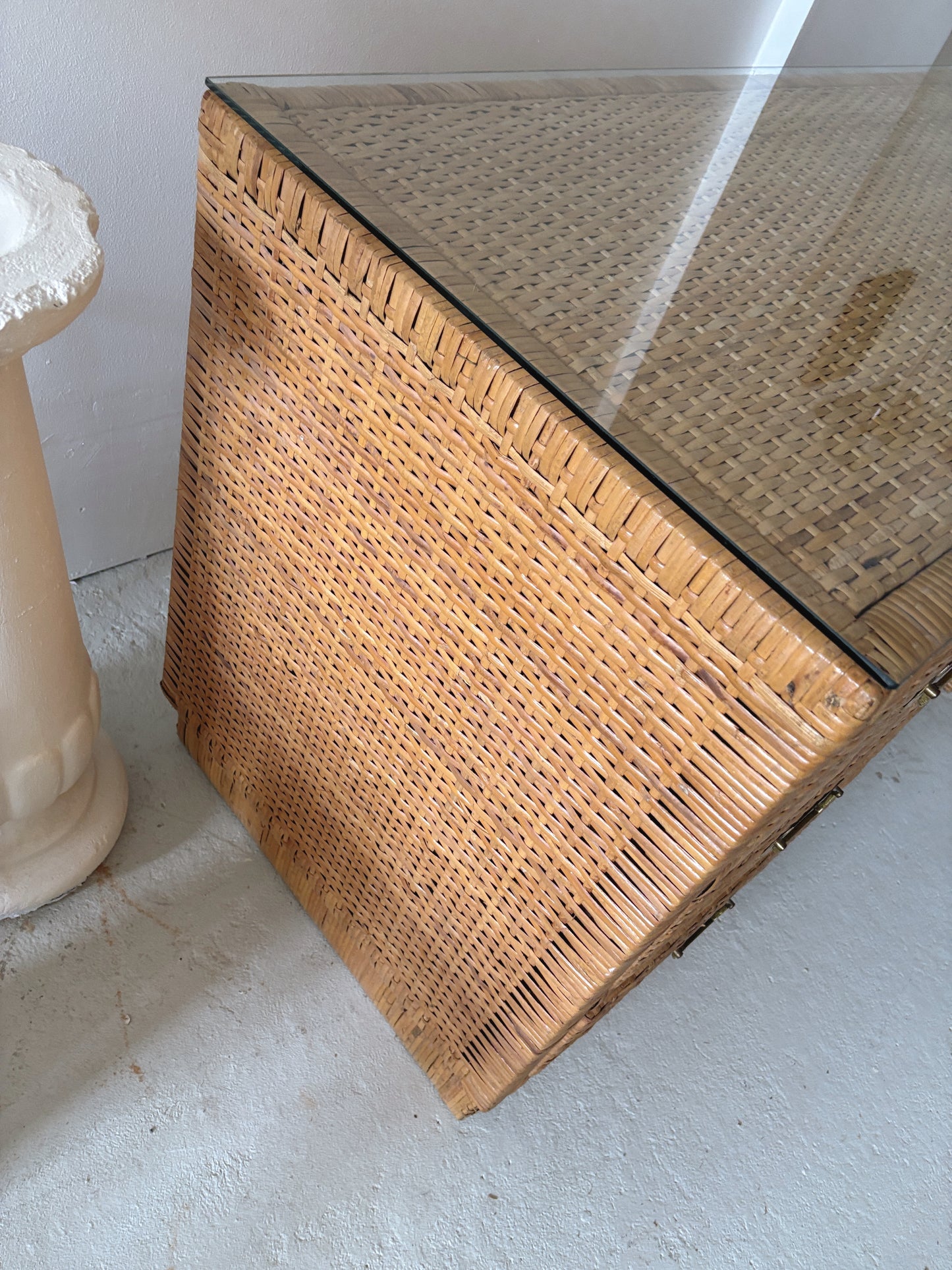 1970s Rattan Desk
