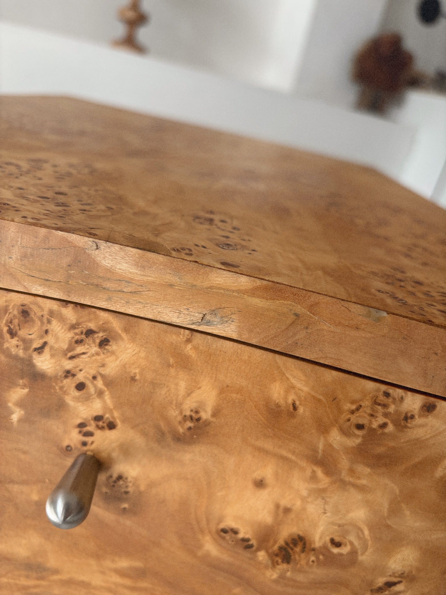 Curvy Burl Bedside Tables