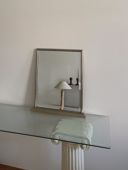 Vintage Silver Ledge Mirror