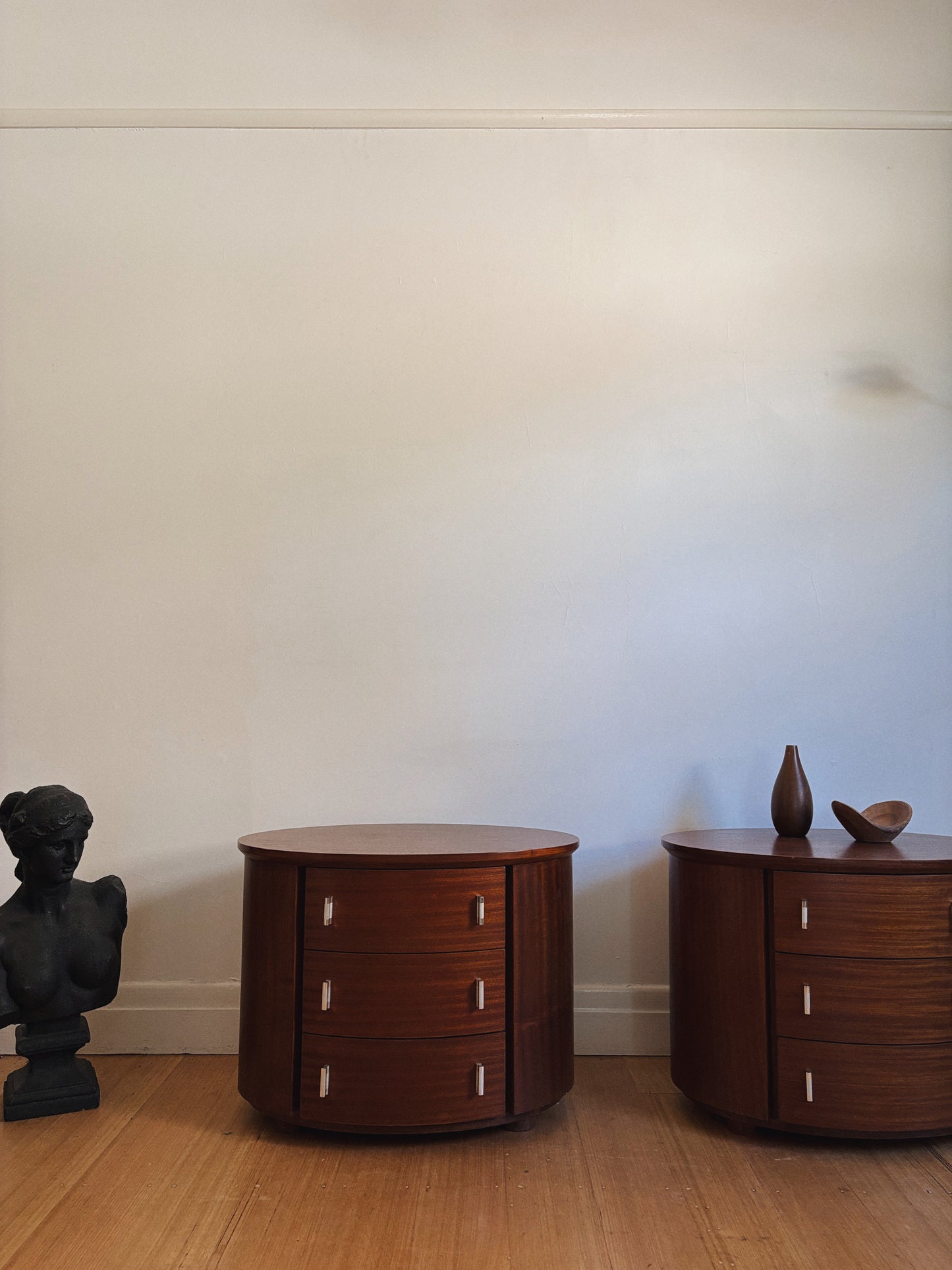 00s Oval Bedside Tables