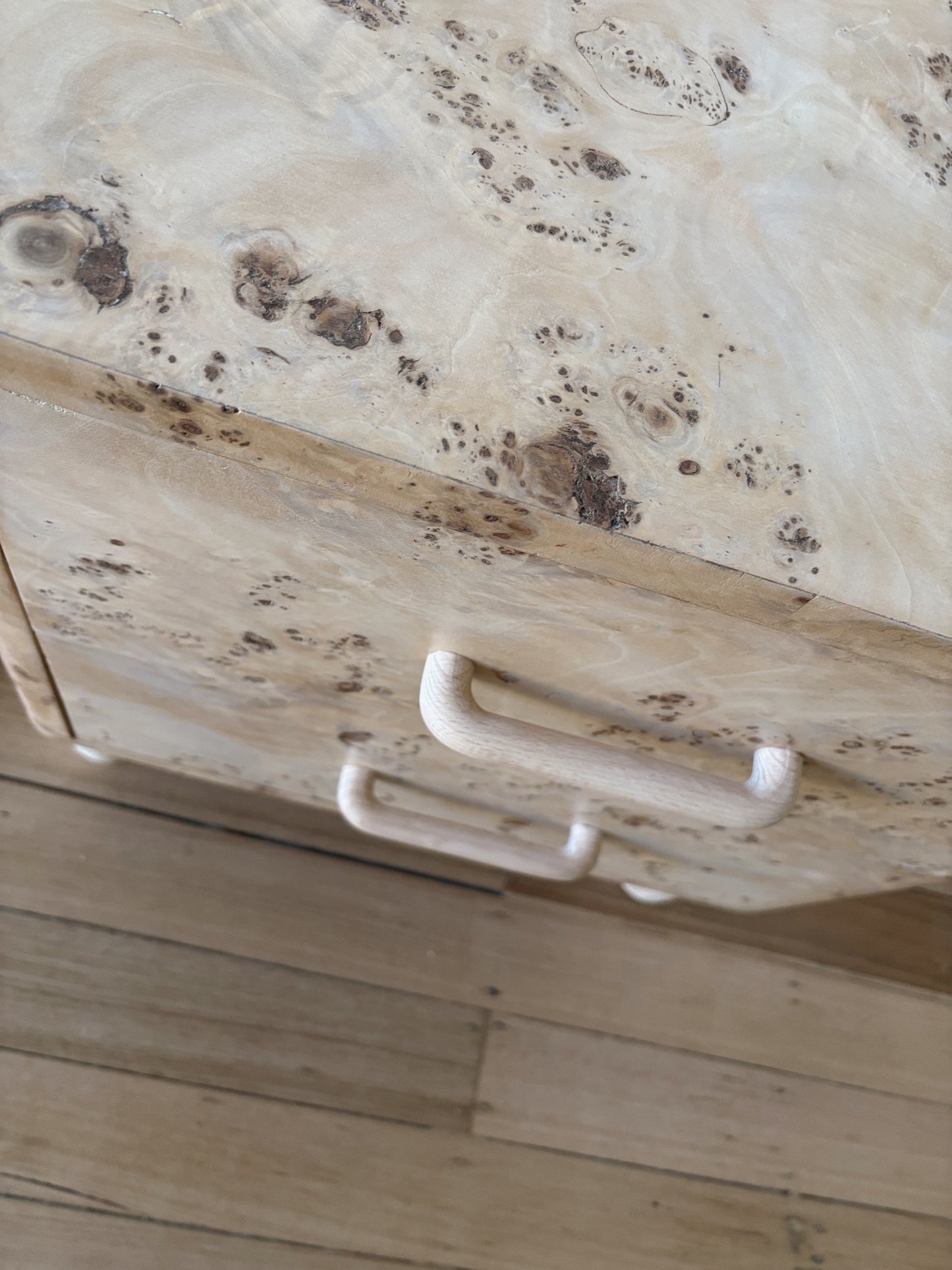 Light Burl bedside tables