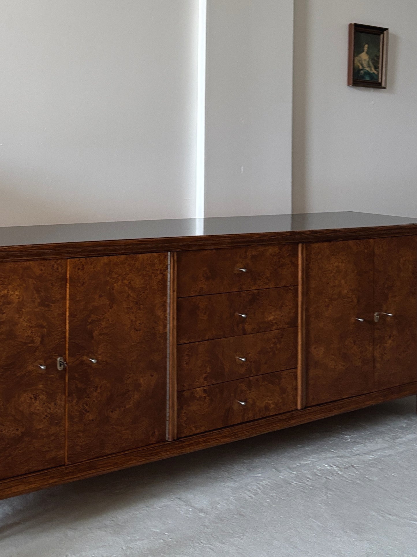 Mid Century Burl Sideboard