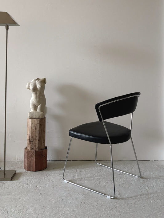 *CUSTOM* Set x 4 Chrome Curve Back Chairs