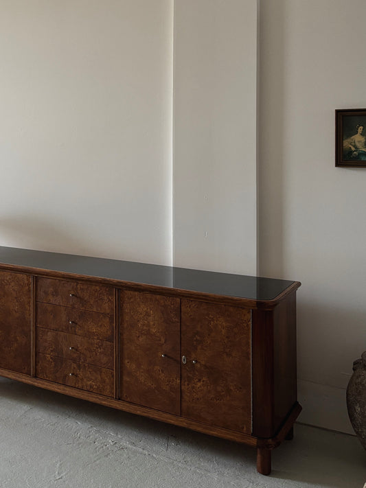 Mid Century Burl Sideboard