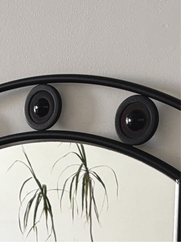 Post Mod Wrought Iron Mirror