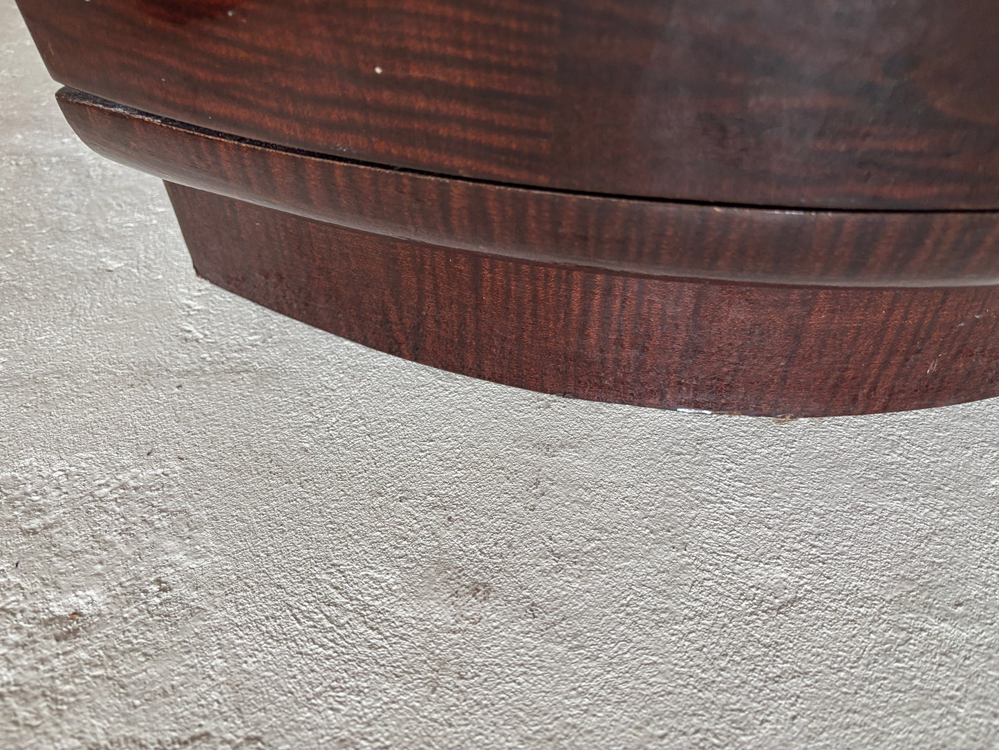 1990s Glossy Burl Bedside Tables