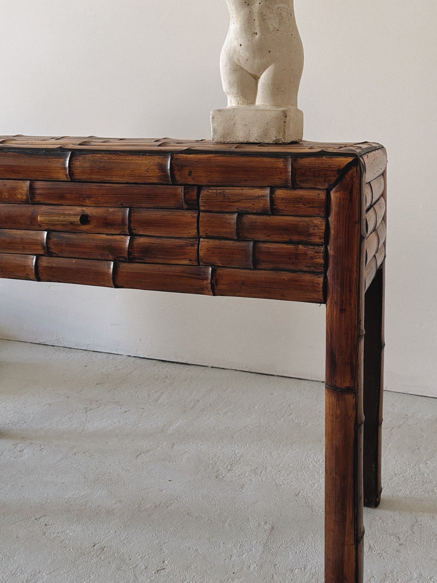 Dark Bamboo Console Table