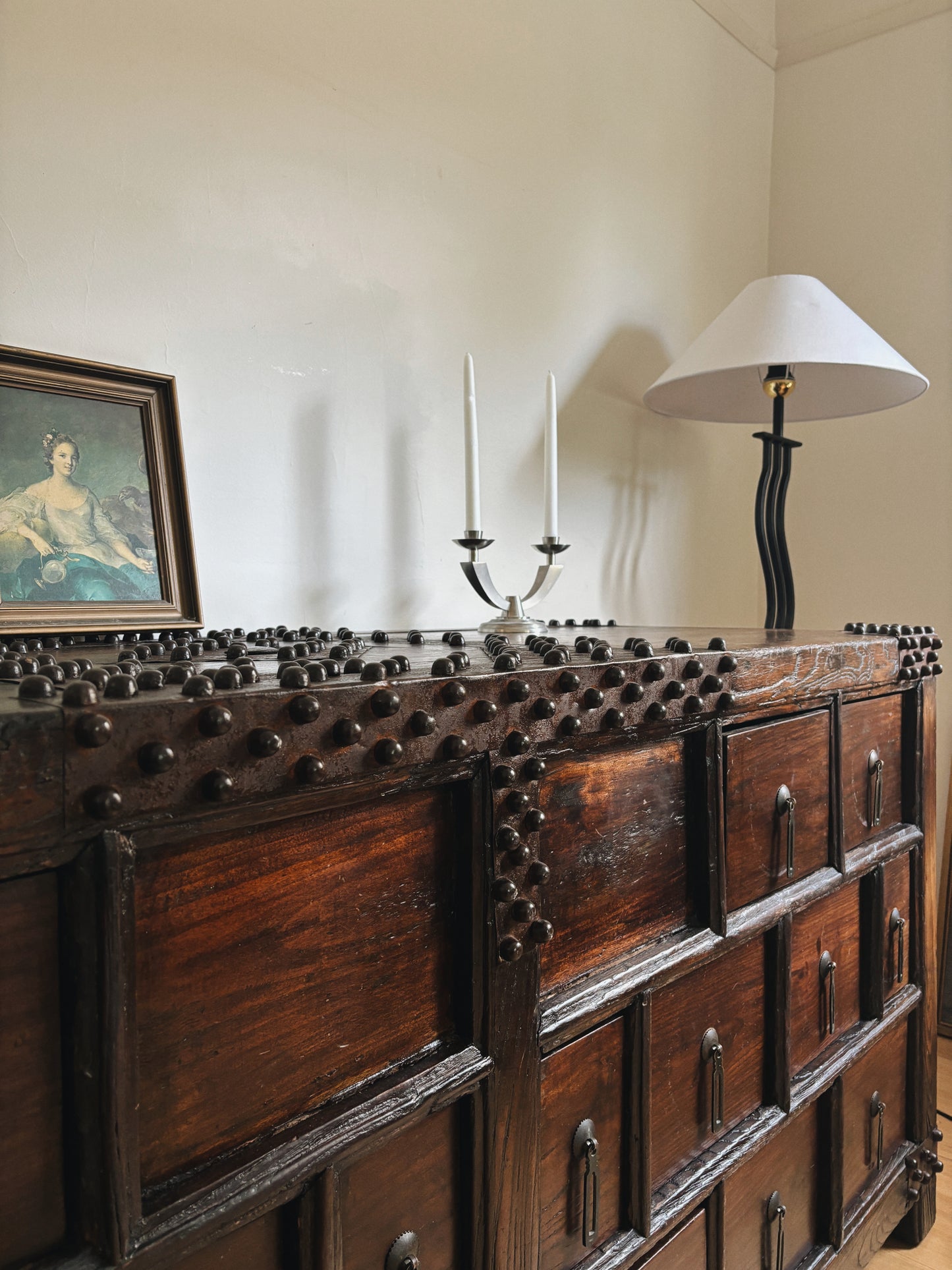 Brutalist Antique Multi Drawer Sideboard