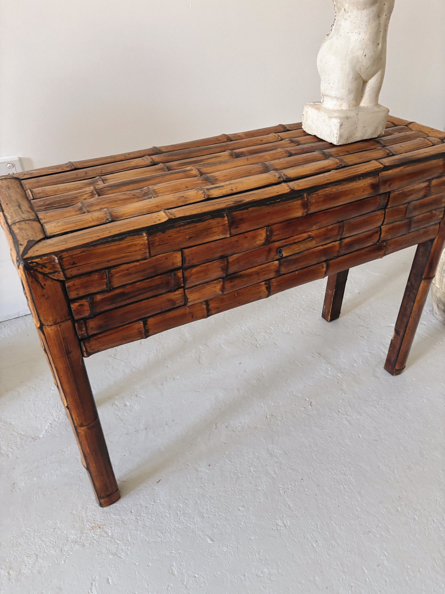 Dark Bamboo Console Table