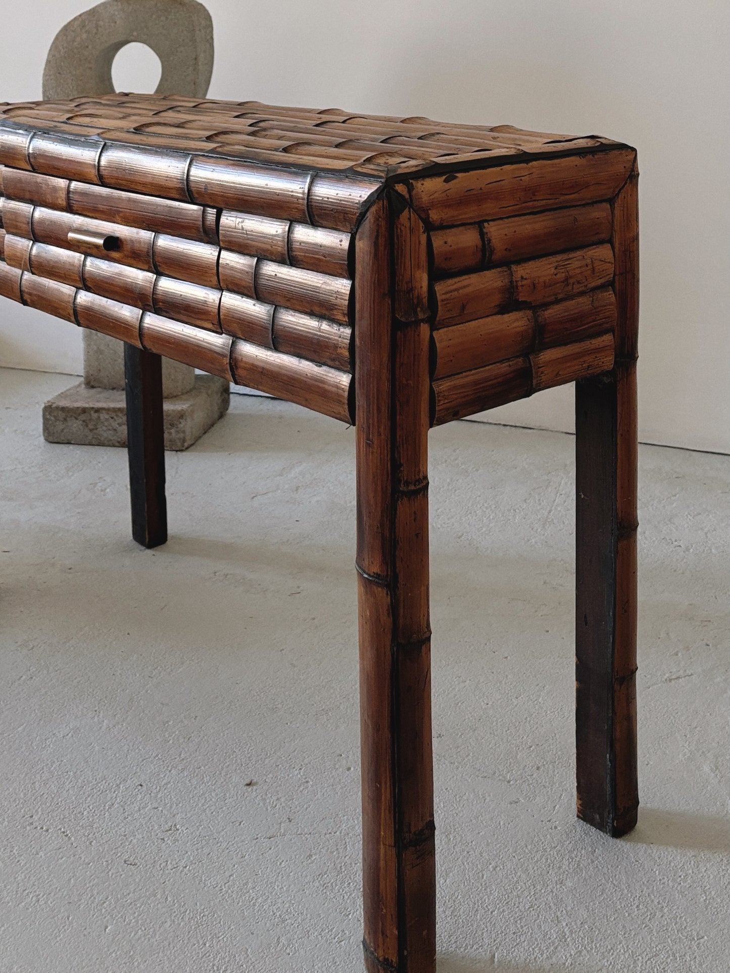 Dark Bamboo Console Table