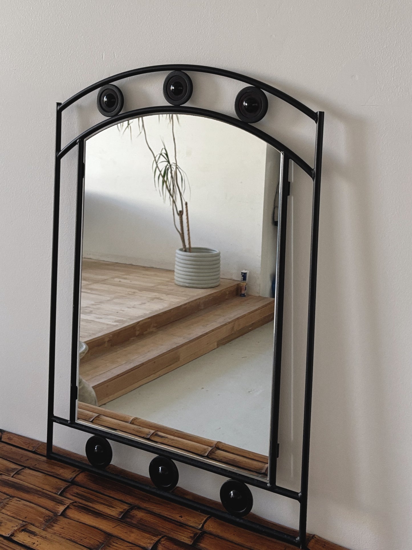 Post Mod Wrought Iron Mirror