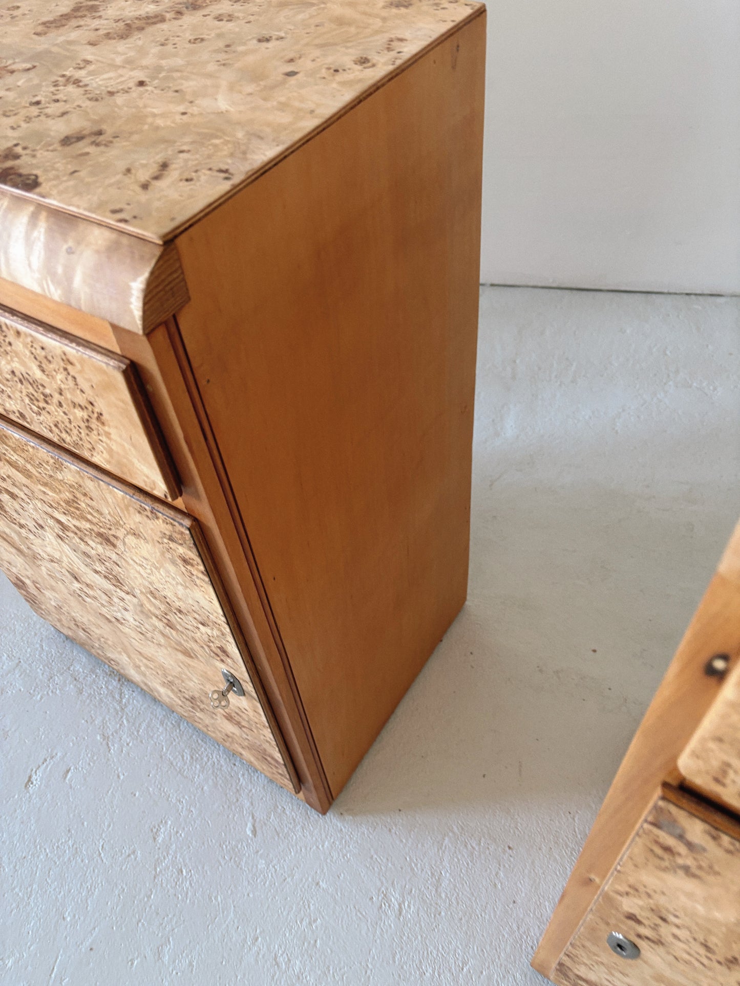 1950s Burl Bedside Tables