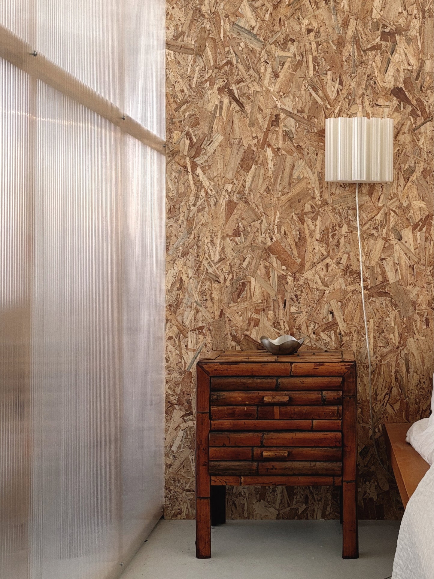 Dark Bamboo Bedside Tables