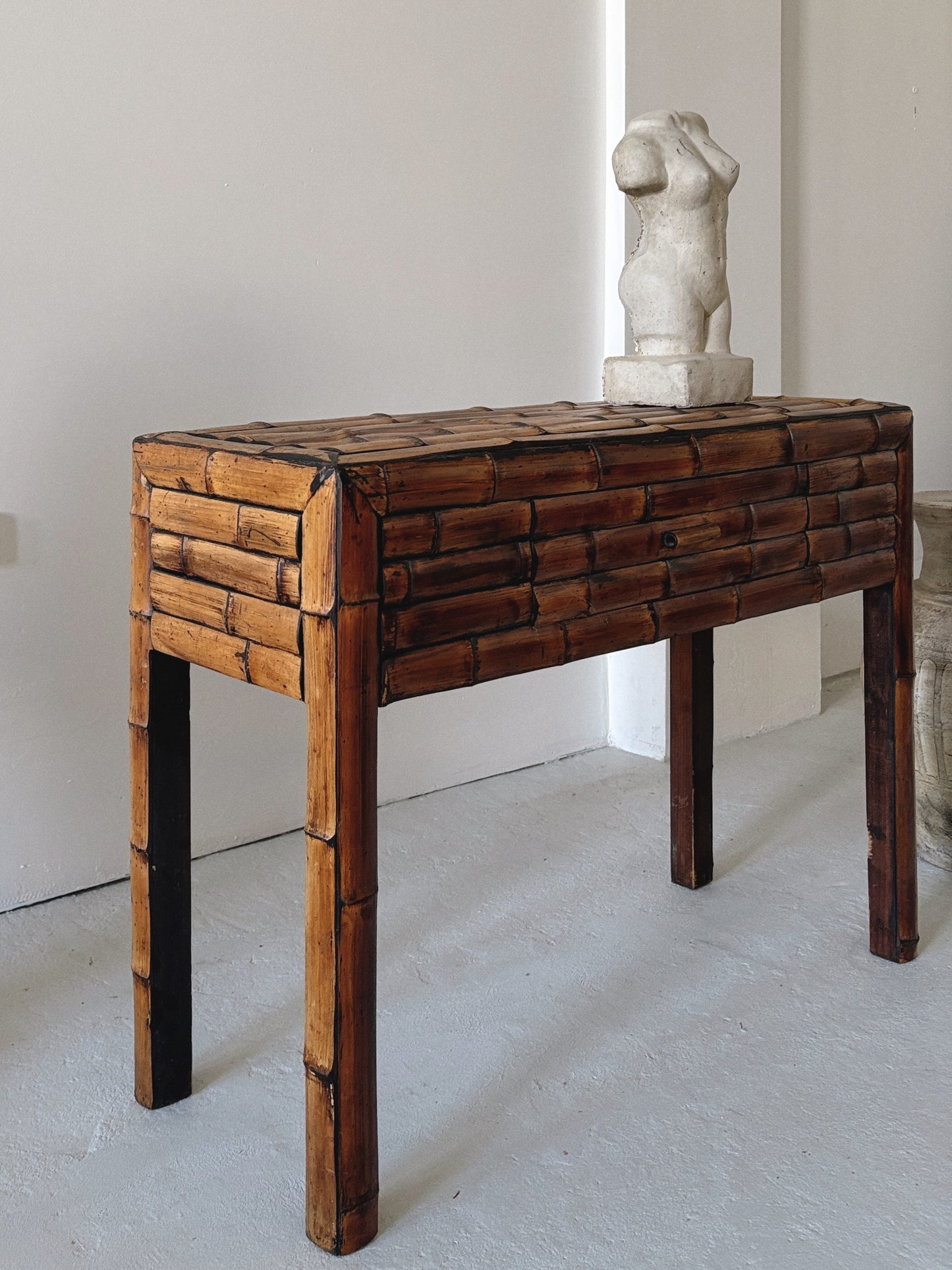 Dark Bamboo Console Table