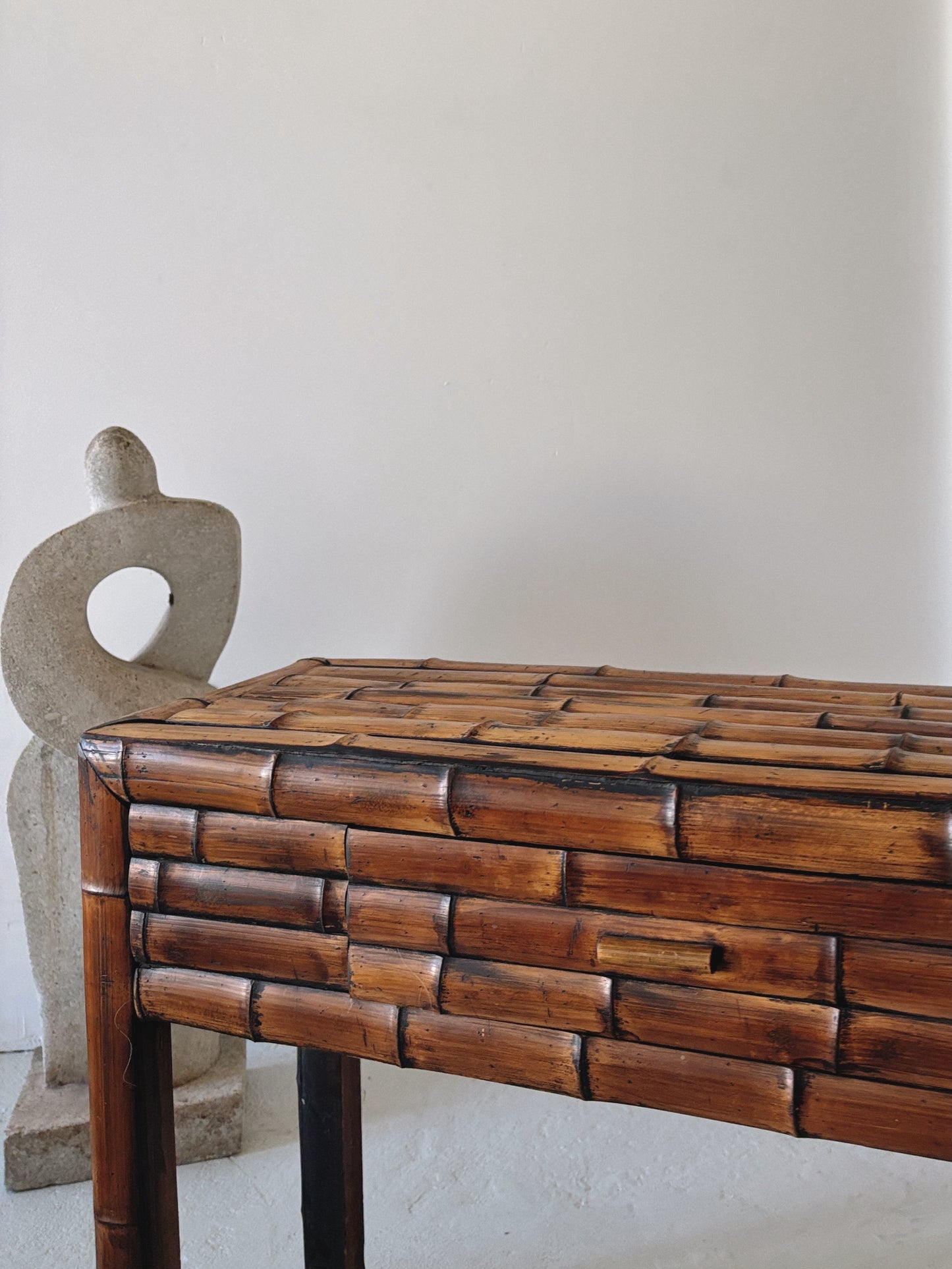 Dark Bamboo Console Table