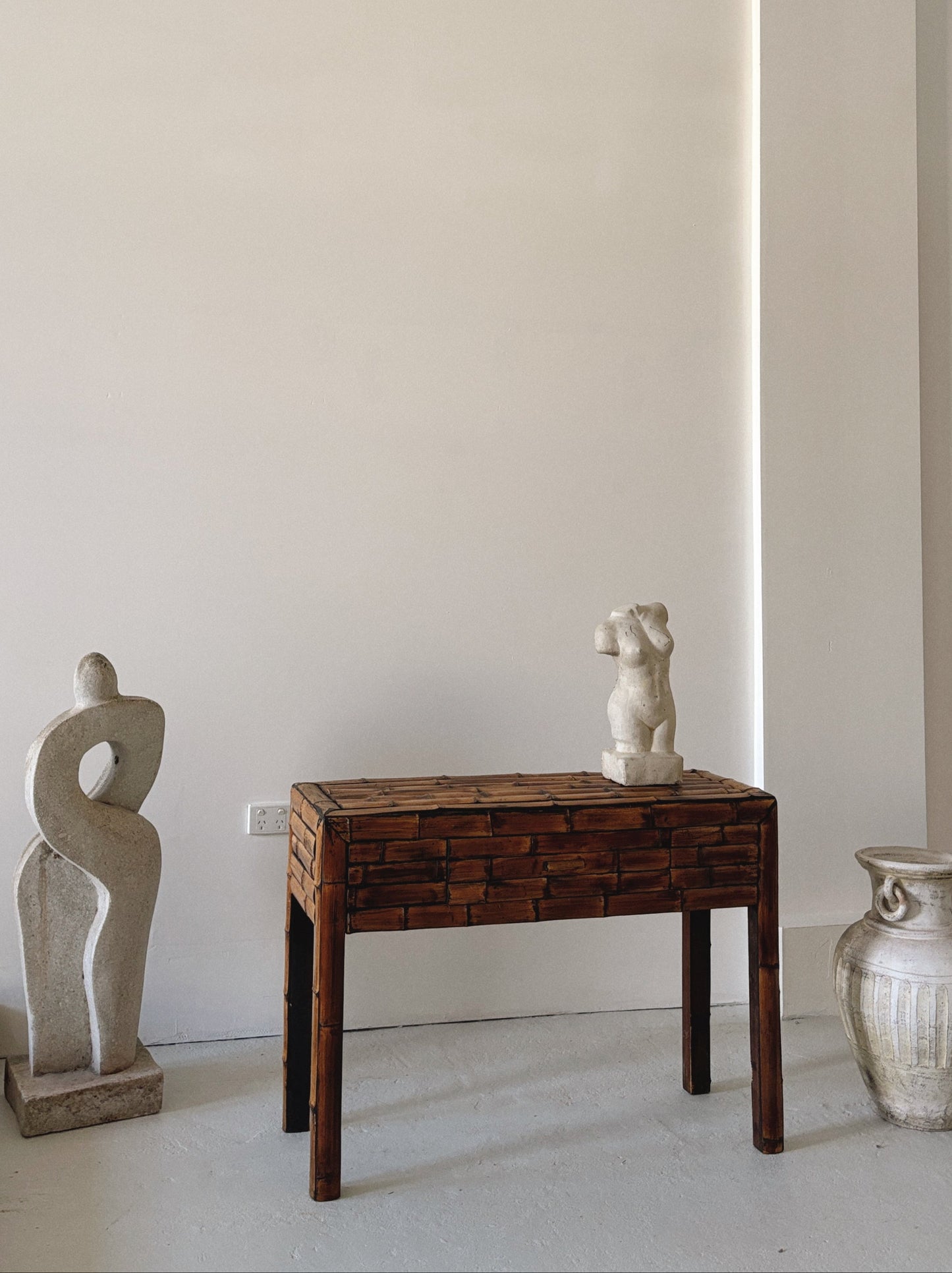 Dark Bamboo Console Table
