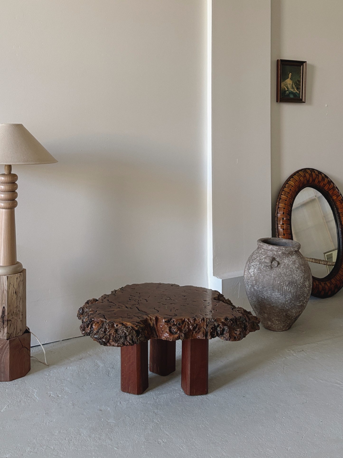 Organic Shaped Burl Coffee Table