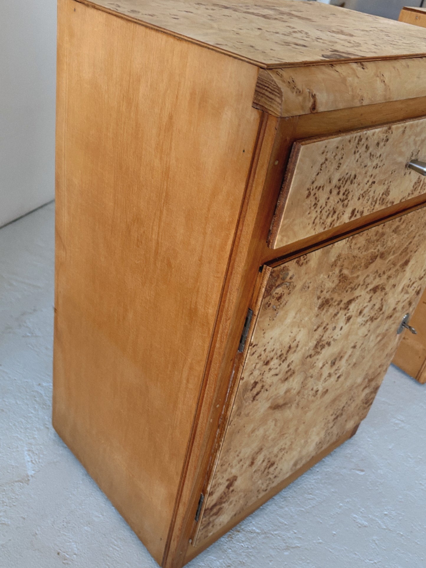 1950s Burl Bedside Tables