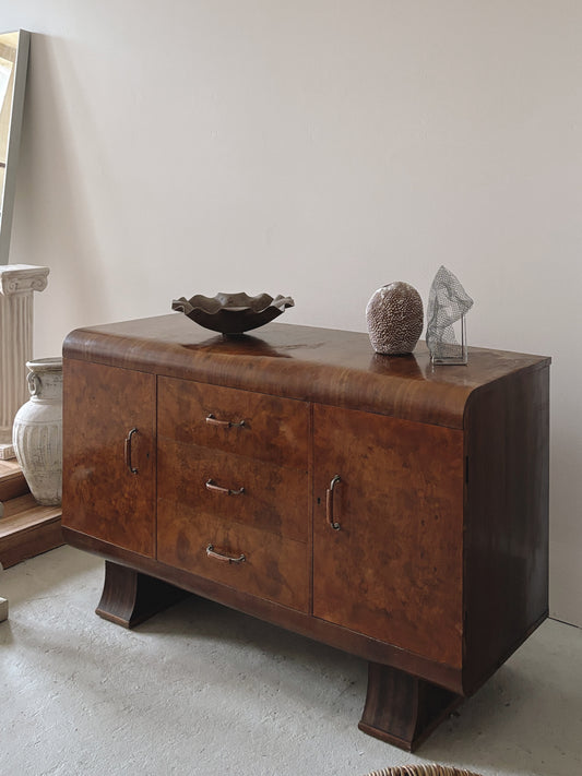 Art deco European Burl Sideboard