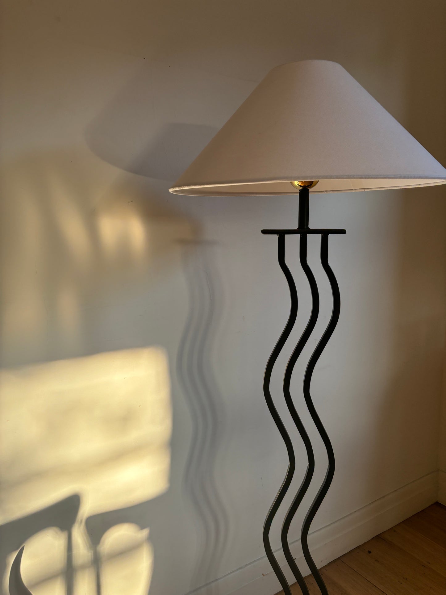 1980s Triple Wiggle Floor Lamp