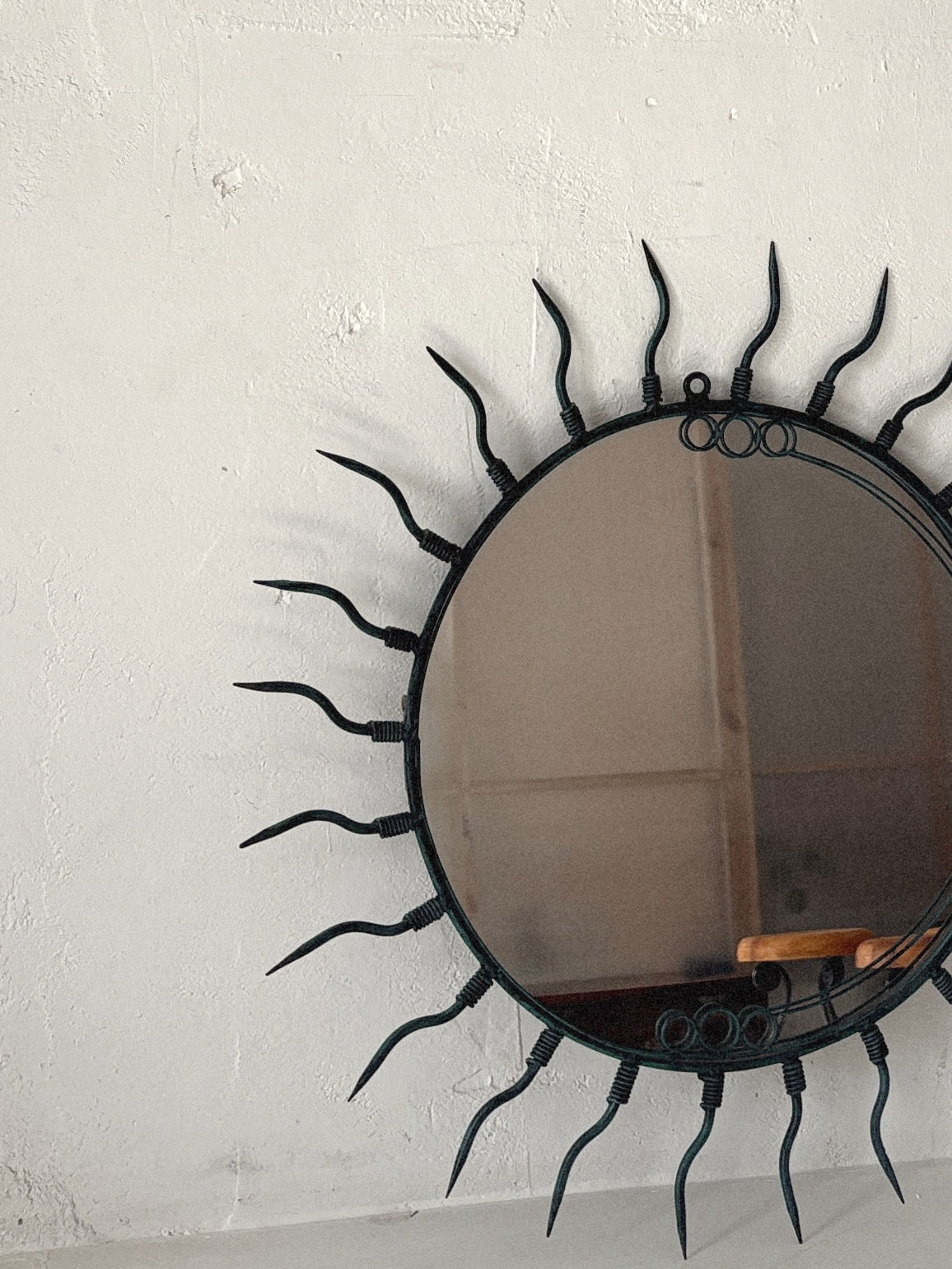 Wrought Iron Sun Mirror
